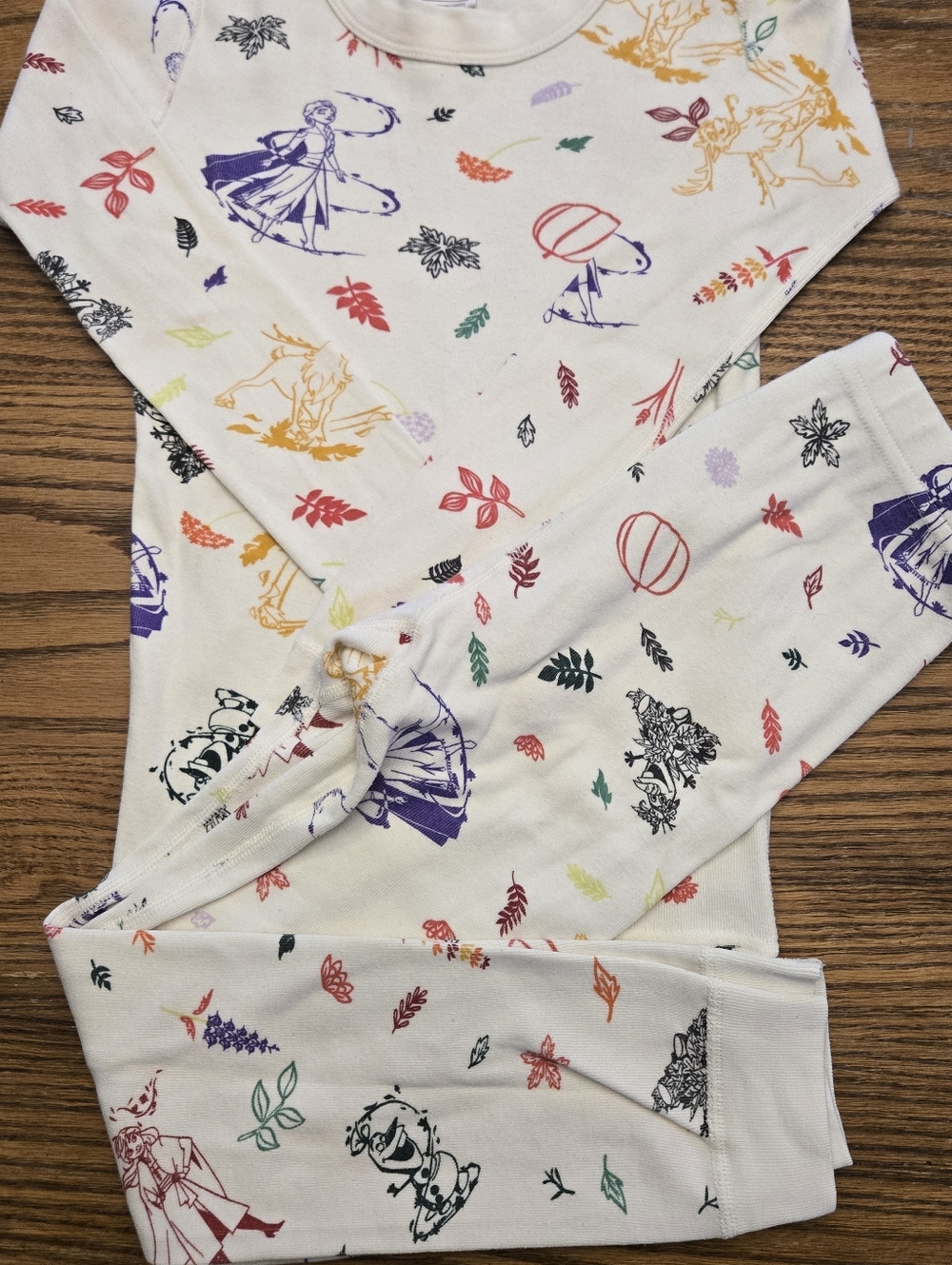 Hanna Andersson Frozen II Anna Elsa Olaf PJs / Pajamas / Long - Size 120 / 6-7